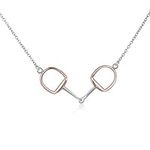 VENACOLY Horse Gifts Sterling Silver Horse Snaffle Pendant Necklace Jewellery Horse Lovers Valentines Gifts for Women(Rose Gold)