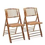 VINGLI Bamboo Folding Chair Set of 