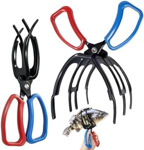 Fish Claw Gripper, Fishing Pliers Gripper, Non-Slip Metal Fishing Pliers, Metal Fish Control Clamp Tong Tackle Tool (B-2PCS(3+2) Claw)