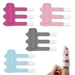 4pcs Finger Splints, Upgraded Finger Straightener with 3 Finger Straps, Finger Stabilizer Brace Finger Support for Trigger Broken and Strained Fingers (4 Colors)