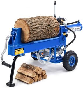 Ezasin 20 Ton Gas Log Splitter, 209CC 7HP Hydraulic Splitter with Auto Return Ram, 8 Second Cycle Time, Heavy Duty Steel Wedge, Handles Large Logs up to 20.5" x 16" for Forestry Harvesting