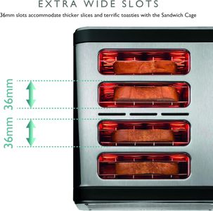Dualit Architect 4-Slice Toaster – Stainless Steel, Modern Design