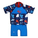 Splash About Unisex Kid's Sleeved Floatsuit One Piece Swimsuit, Sea Life, 4-6 Years