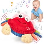 hahaland Baby Toys 12-18 Months - Toddler Toys for 1 2 Year Old Boys Girls, Musical Dancing Walking Moving Crab Crawling Toys for Babies, Stuffed Animals Gifts for 1 2 Year Old Boy Girl Gifts