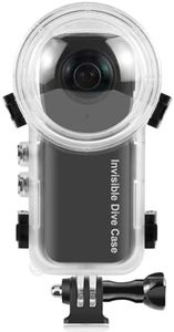 KETOPKIN Invisible Dive Case for Insta360 X4,Underwater 50M/164FT Waterproof Diving Housing Cover Protective Shell for Insta360 X4 Housings with Bracket Action Camera Accessories