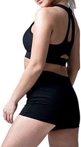 Goat Union Overnight Period Shorts for Women - 2" Absorbent Sleep Period Boyshorts Heavy Flow, Black, Medium