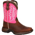 Durango Baby DWBT092 Western Boot Brown/Pink 8 M US Toddler