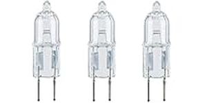 Kanta Universal Cooker Hood Halogen Light Bulb - 20w, G4 2 Pin, Pack of 3 Bulbs Energy Rated B