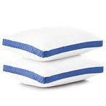 Gusseted Pillow Set of 2 Bed Pillows Neck Support Side & Back Sleepers Pillows  