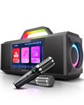 Karaoke Machine for Adults, with Lyrics Display and Screen, Karaoke System for YouTube, 2 Wireless Microphones, 1000W Peak Power, Free Karaoke App, Portable Karaoke Speaker for Home Outdoor Party