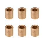 sourcing map Bearing Sleeve 5mm Bore x 9mm OD x 10mm Length Self-Lubricating Sintered Bronze Bushings 6pcs