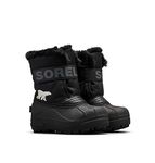 Sorel Unisex Kids Kids Snow Commander Winter Boots, Black Black X Charcoal Children, 7 UK