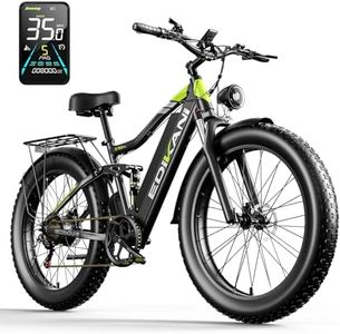 Electric Bike, Peak 1500W 17.5Ah Fat Tire Ebike for Adults, 35mph 70 Miles Electric Bicycle for Men with Hydraulic Brakes, Color Display, Full Suspension Off Road Mountain E Bike (Black & Green)