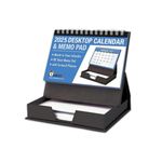 2025 Desktop Month to View Calendar, Tear Off and Memo Note Pad, Planners & Personal Organisers, Spiral Bound for Home Business Office School (Desktop)