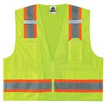 Ergodyne GloWear 8248Z ANSI Two-Tone Surveyors Reflective Safety Vest, Lime, Small/Medium