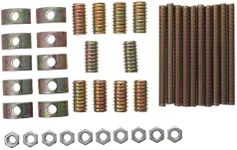 TEHAUX 10 Sets Four in one Connector Wooden Furniture Fasteners Half Moon Washer Wardrobe Bolts Replacement Shear pin Wooden Wardrobe Parts for Furniture Screw m8 Alloy Iron