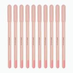 Pentonic Frost 0.7 mm Ball Point Pen | Pastel Pink Body | Red Ink | Set of 10