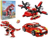 Umadiya Roaring Power Architect 3 in 1 Building Blocks Brick Set Dinosaur Aircraft Car Toy for Kids, Best Creativity Skills & Engineering Stem Educational Die Toys for Childrens, Set Of 1