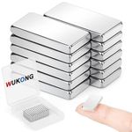 Wukong 20x10x3mm Strong Magnets, 12 Pack Bar Magnet, Square Magnet for Whiteboards, Fridge, Project, Noticeboard or DIY Office