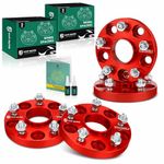 YHTAUTO 5x4.5 Hub Centric Wheel Spacers 20mm Fits Toyota, Lexus & Scion Models, Camry, RAV4, Prius, Avalon, RX, 5x114.3mm Tire Spacers w/ 12x1.5 Studs 60.1 mm Hub Bore 5 Lug 4Pcs Red Adapter