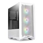 Lian Li LANCOOL II MESH RGB Mid-Tower ATX Computer Case with 3 x 120mm ARGB Fans I Gaming Cabinet I LANCOOL II MESH RGB - White