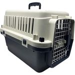 Dog Trust Heavy Duty Dog Airline Travel Flight Crate Carrier Kennel, Cage for Pet 24 Inch - Blue and White (L23.90 x W15.75 x H15.94)