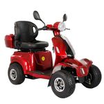 Fat Big Wide Tires Heavy Duty 4 Wheel Mobility Scooters for Seniors & Adults 500lbs Capacity - Electric Powered Chair - All Terrain Fast Mobility Scooter for Travel w/Long Range Battery Remote Key