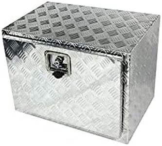 Inspirer Studio Silver Aluminum Heavy Duty Pick Up ATV Trailer Bed Tool Box with Lock (24" x 16.9" x 17.9")