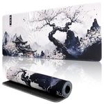 Yimomoyi Non Slip Mouse Pad, 80 x 30cm Mouse Mat Extended, Gaming Mousepad Waterproof, Desk Mat with Rubber Base, Desk Pad Laptop for Office and Home (01- Plum Mouse Pad)