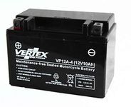 Vertex VP12-A-4 Sealed AGM Motorcycle/Powersport Battery, 12V, 10Ah, CCA (-18) 175, Replaces: CT12A-BS, YT12A-BS Perfect battery for Motorcycle, ATV's, Personal Watercraft and Snowmobiles