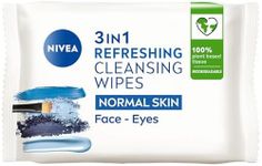 NIVEA Biodegradable Cleansing Wipes Normal Skin (40 sheets), Biodegradable Wipes made from 100% Plant Fibres, Make-Up Wipes, Face Wipes Makeup Remover