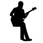 Bass Guitar Music Decal Vinyl Sticker Playing Instrument Kids Room Decor