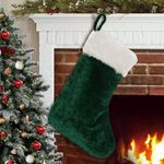 HOME HEART Large Christmas Stocking (16 inch, Green 2 pc)