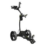 BATCADDY X4R Advanced Lithium 18-Hole Battery Powered Golf Push Cart with Remote, Dual Motor, 9-Speeds and Reverse, Cruise Control, Anti-Tip Wheel, and Downhill Control, Phantom Black