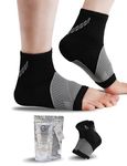 Rolxmed Athletic Ankle Sleeve Brace Support Plantar Fasciitis Toeless Socks for Men & Women (1 Pair) (M, Black)