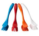 Ikea Polypropylene Polyester Dish-Washing Brush (25 cm, Assorted Colours) - Pack of 4