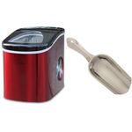 Frigidaire EFIC117-SSRED-COM Stainless Steel Ice Maker (26lb per day) + Winco IS-4 Ice Cream Scoop (4-Ounce)