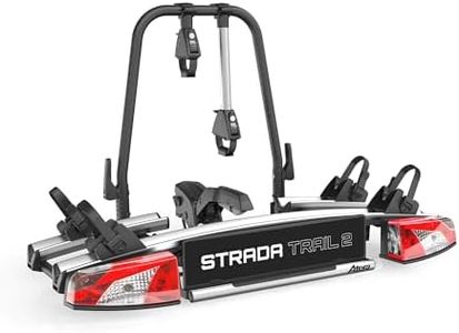 Atera 022790 PKW Fahrradträger Strada Trail 2, Auto-Kupplungsträger mit Rückleuchten - für 2 Fahrräder oder E-Bike