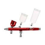 ABEST Dual-Action 7cc 20cc 40cc 0.3mm Airbrush Spray Gun Gravity Feed Airbrush Kit for Makeup Nail Art Tattoo Cake Toy Model