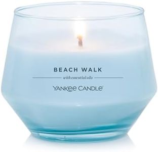 Yankee Candle Studio Medium Candle, Beach Walk®, 10 oz: Long-Lasting, Essential-Oil Scented Soy Wax Blend Candle | 40-65 Hours of Burning Time