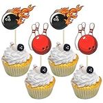 Gyufise 36Pcs Bowling Cupcake Toppers Sport Bowling Party Cupcake Picks Bowling Alley Themed Birthday Party Cake Decorations for Baby Shower Kids Birthday Party Decorations