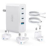 100W USB C Charging Station, Travel Essential 4-Port GaN USB C Charger Block, Max 100W USB Hub Laptop Charger Compatible with MacBook Pro/Air, iPhone 15/14/13/Mini/Pro/Pro Max, White