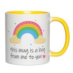 Friendship Coffee Mug Gifts for Best Friend,Encouragement Get Well Soon Inspirational Gifts for Women Daughter Sister Mom Aunt Besties BFF Her, Mothers Day Birthday Christmas Rainbow Tea Cup 11oz