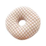 JSUOEO Ear Piercing Pillow for Side Sleepers Ear Guard Pillow O-shaped Donut Pillow with Hole for Ear Pain Relief, Orange