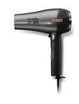 Andis 80280 Fold-n-go 1875 Watt Ceramic Ionic Dryer, Retractable Cord, Black/silver