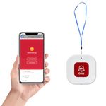 OOCOME Wifi Elderly Panic Call Button Alarm, Home Emergency Pager Alert System for Seniors/Patient/Handicapped/Kids, Smart SOS Wireless Caregiver Life Alert, APP Monitoring, No Monthly Fee