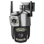 VistaWave 1080p Dual Lens Full HD Outdoor PTZ Wi-Fi Camera | Two-Way Audio |Color Light Vision | Alarm | Motion Alert | SD Card Support | 352° Pan & Tilt