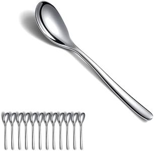 Kyraton Cucchiaini, 12 pezzi cucchiaini da 16 cm in acciaio inossidabile con, cucchiai gelato, cucchiaio da dessert, cucchiaino da caffè, cucchiaino d'oro, cucchiaio d'argento confezione da 12