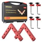 BOXmime 90 Degree Clamp Aluminum Alloy Corner Clamps for Woodworking,5.5" x 5.5"Carpenter Right Angle Clamping Square Tools for Box,Shelves,Picture frames,Drawers Cabinets Position (2 Pack)