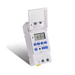 Quick Sense (Qs-T3): 16/240V AC Programmable Din Type Digital Timer Controller- for Daily/Weekly- Pulse Setting-Count Down Relay Switch White